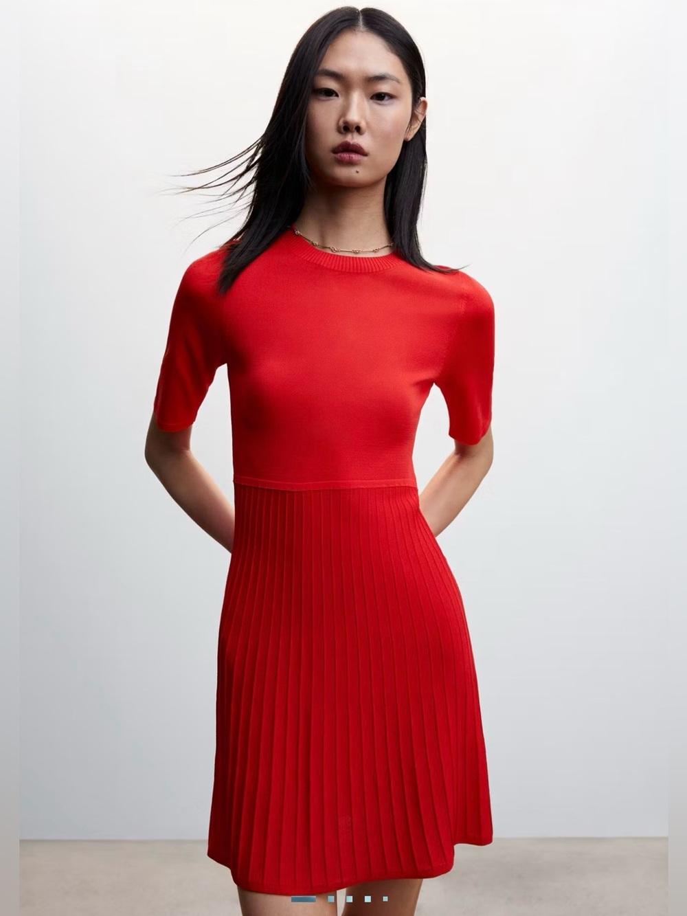 ❤️ MANGO (MNG) Red Knit Dress – Size US 6 / M